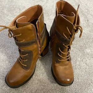 Pierre Dumas leather heeled ankle boots.